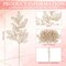 100 Pcs Christmas Tree Picks Sprays 10.24 Inch Glitter Artificial Pine Leaves Cedar stem Faux Pine Needles Greenery Cedar Branches Ornament for Home Garland Wreath Winter Decor(Champagne Gold)